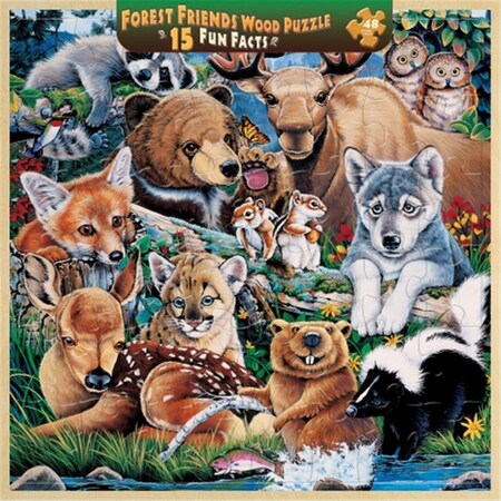 Masterpieces Forest Friends Fun Facts Kidfts Puzzle- 48 Piece MA371975